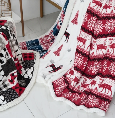 Double Layer Christmas Blanket
