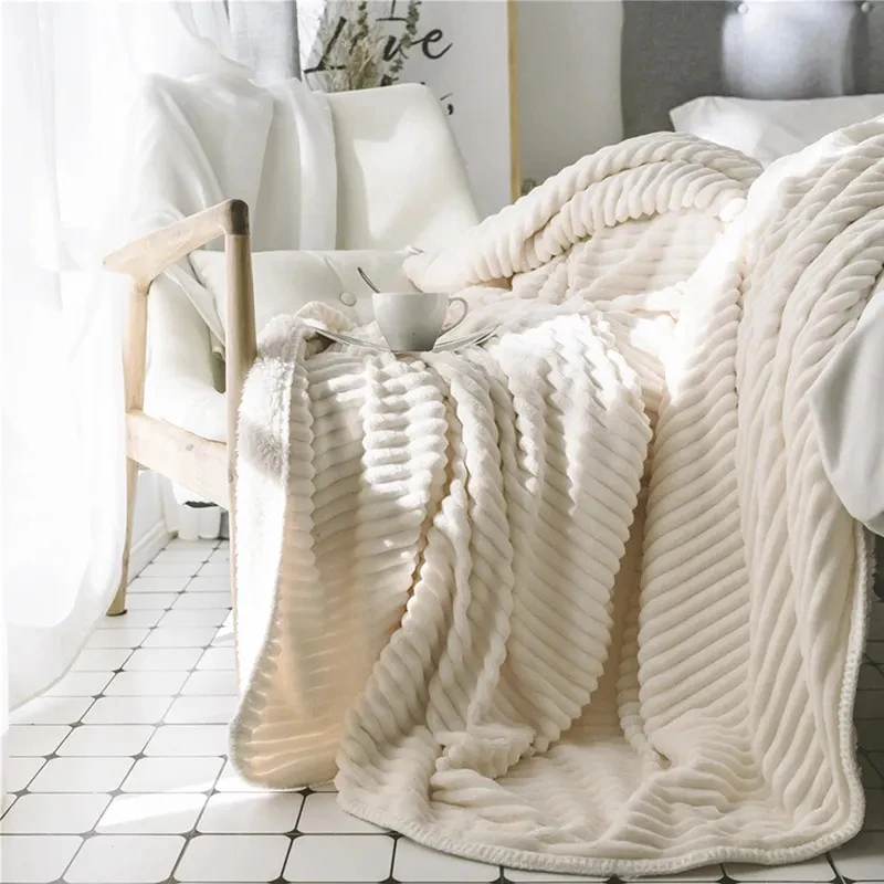 Flanell fleece dobbeltsidet stof tæppe