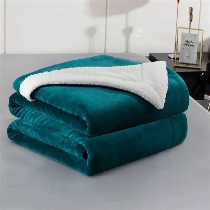 green flannel blanket in stock