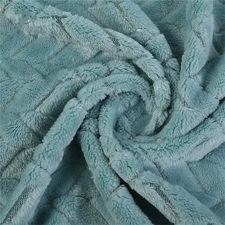 Jacquard flannel fleece stof til tæppe
