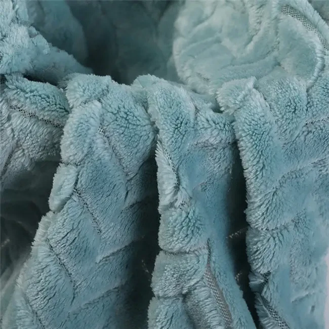 Leaf Jacquard Flannel Fabric in stock