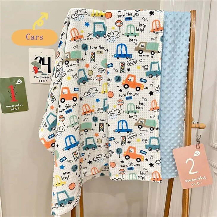 blue minky blanket