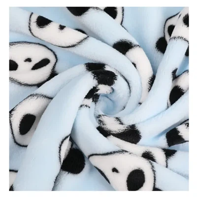 Sød panda trykt blødt flanellestof