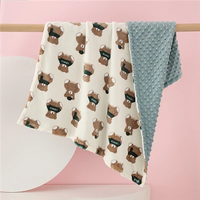 Dobbelt lag Minky Dots tæpper