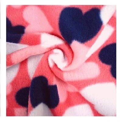 Love Print Dobbeltsidet Polar Fleece stof