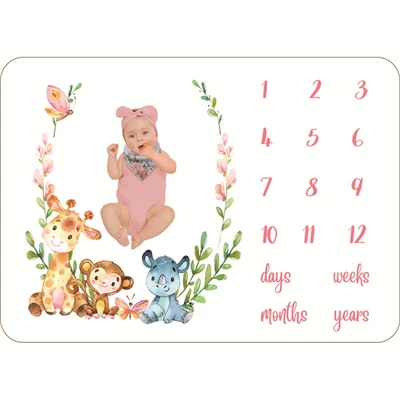 Milestone babytæppe