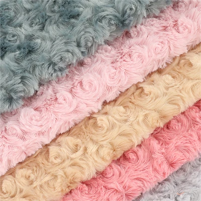 Rose præget PV fleece stof