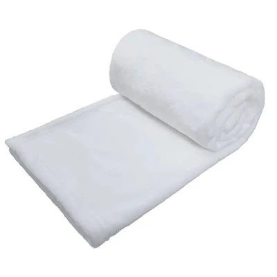 Hvidt Polar Fleece tæppe