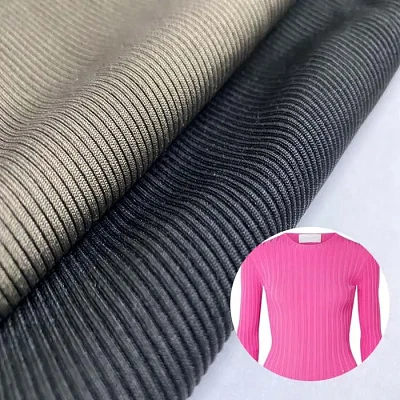 Badetøj Stribet Rib Jersey Sweater Stof