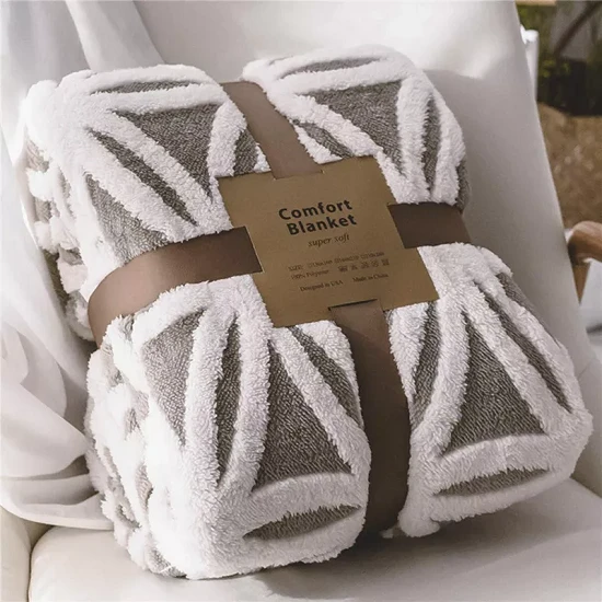 Kast flannel sherpa fleece tæppe