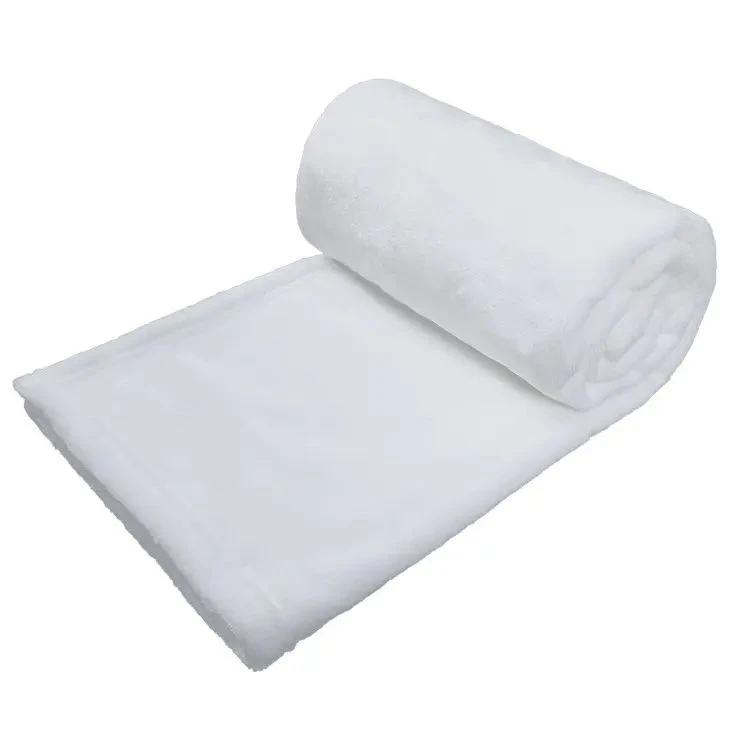 Hvidt Polar Fleece tæppe
