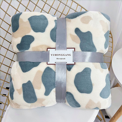 Cow Print Coral Blanket