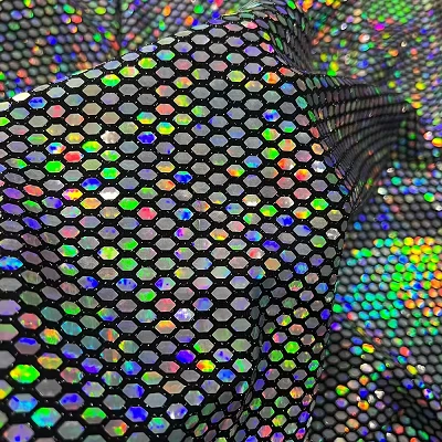 Holographic Stretch Sequin Fabric