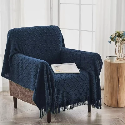 Jacquard Tassel Blanket