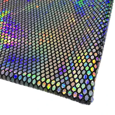 Holografisk stretch sequin stof