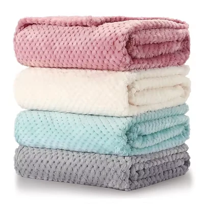 Vaffel Jacquard Coral Tæppe